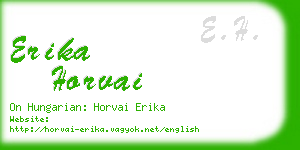 erika horvai business card